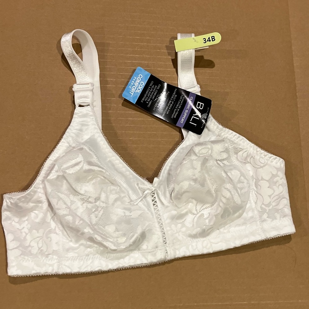 Bali White Lace Wire-Free Comfort Bra